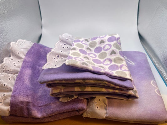 burp cloth- purple themed