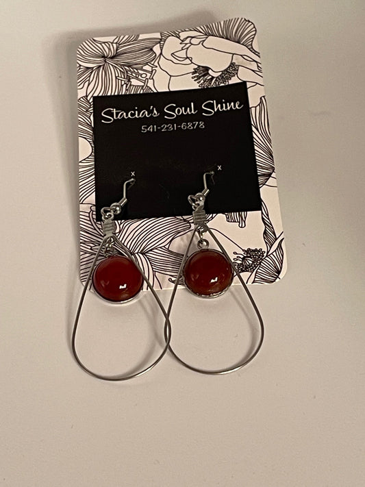 Carnelian dangly earrings