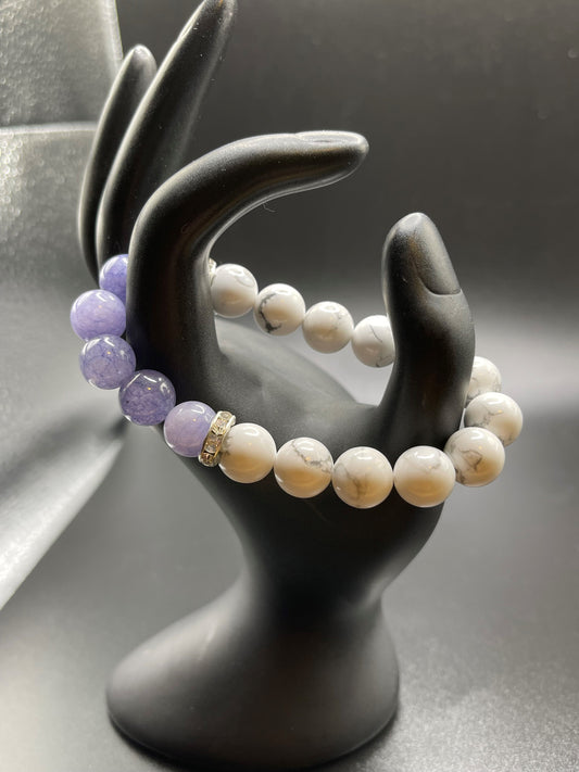 Howlite and Angelite Bracelet