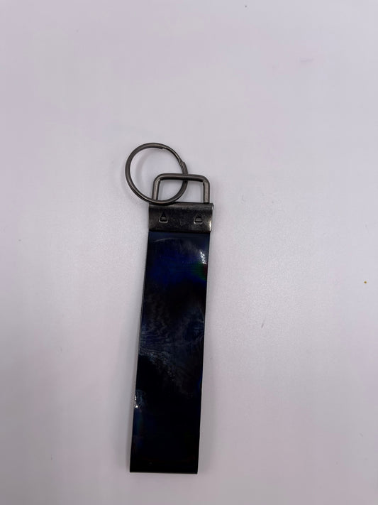 Black patent keychain- small