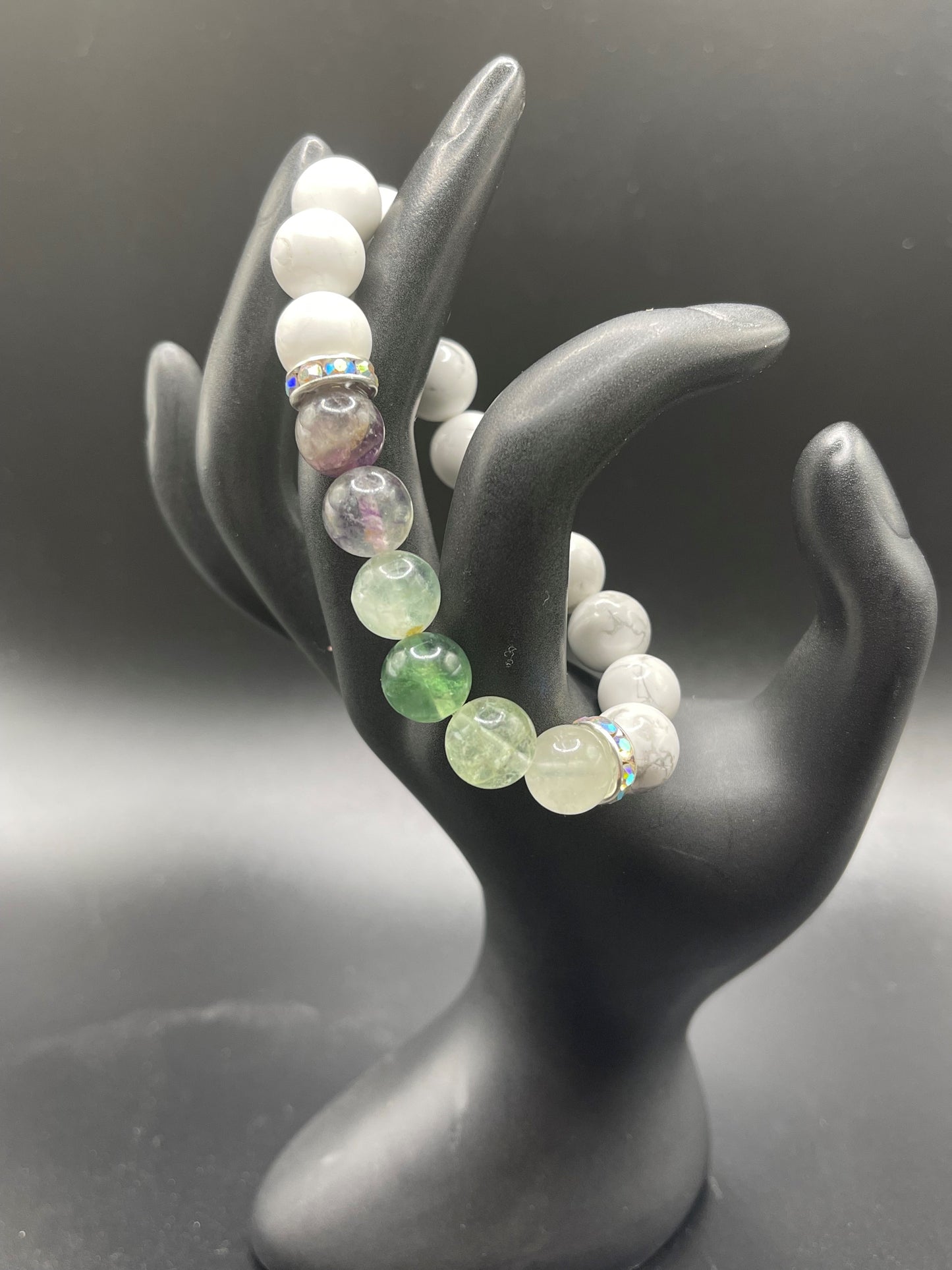 Howlite and Fluorite Bracelet