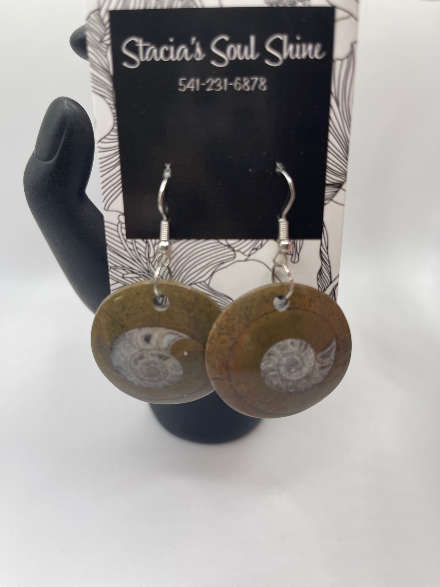 shell fossil earrings