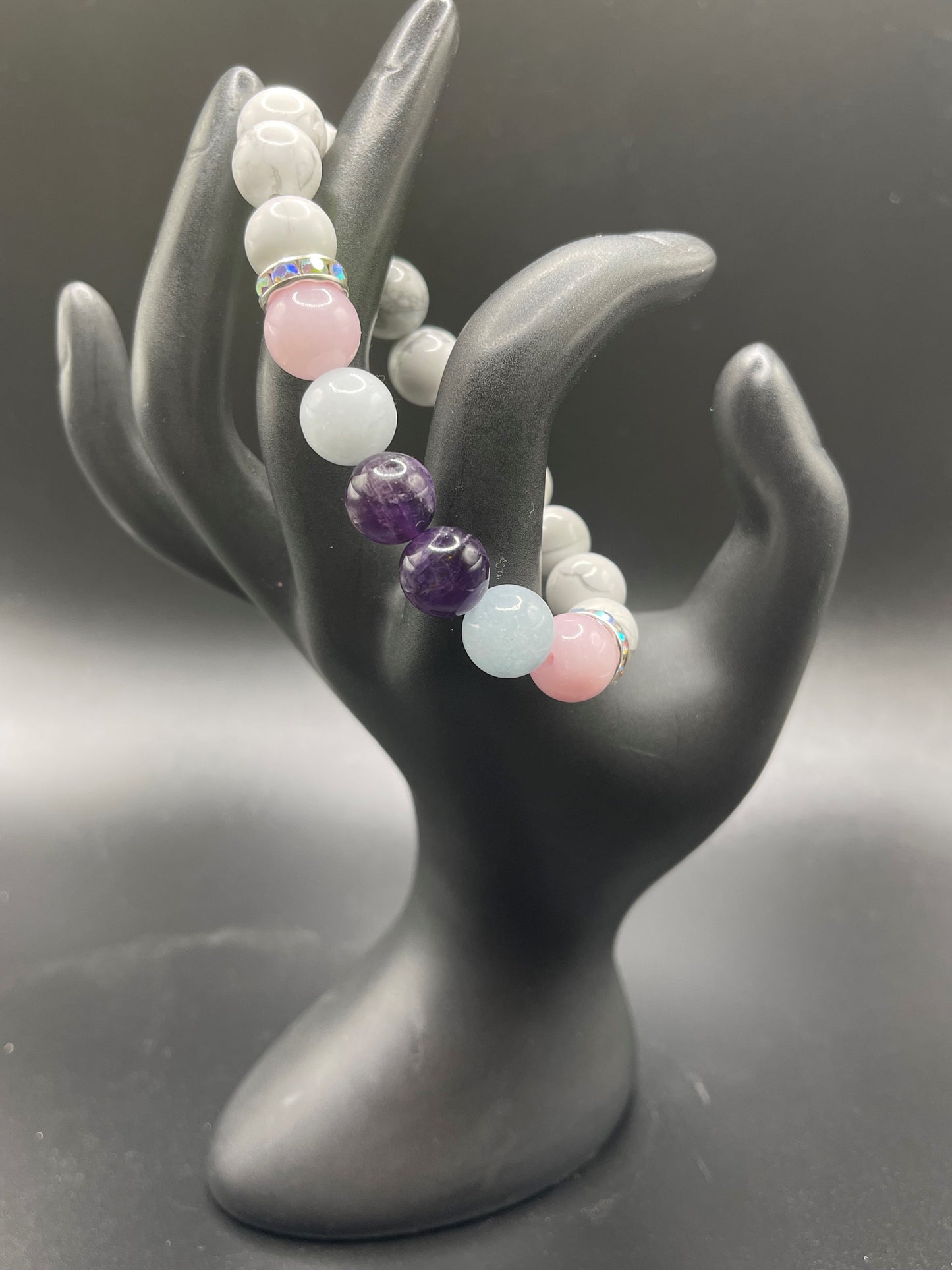 Howlite and Morganite Bracelet