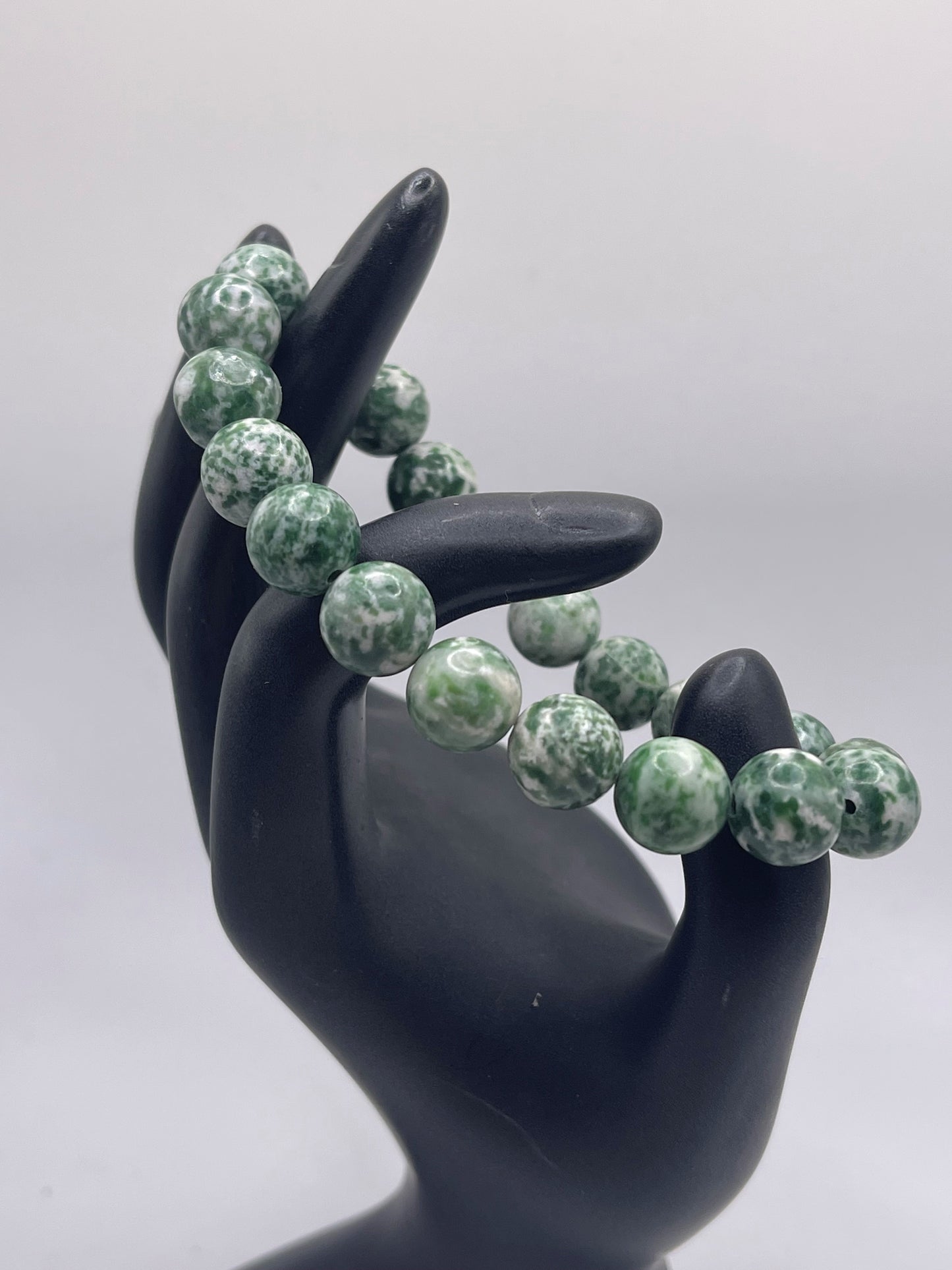 Green moss agate bracelet