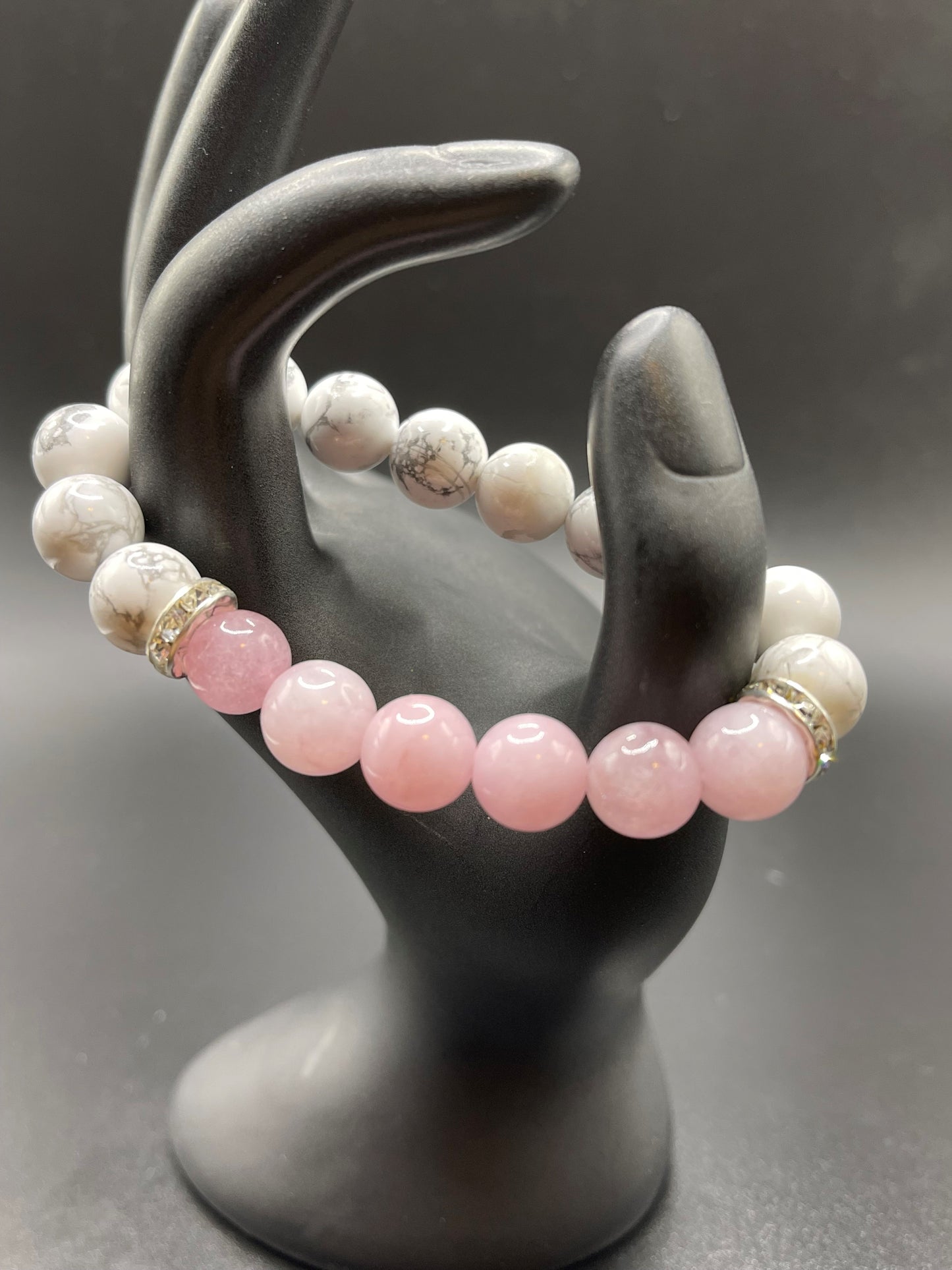 Howlite and Pink Opal Bracelet