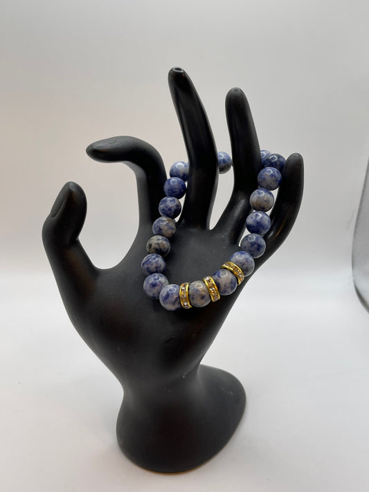 Sodalite with crystal bracelete